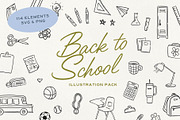 Back to School Hand-Drawn Elements, an Illustration by Claire Emery Designs (Thumbnail 1 of 5)
