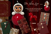 Mixed Media Christmas Collage Pack, an Object Graphic by Purple (Thumbnail 5 of 12)