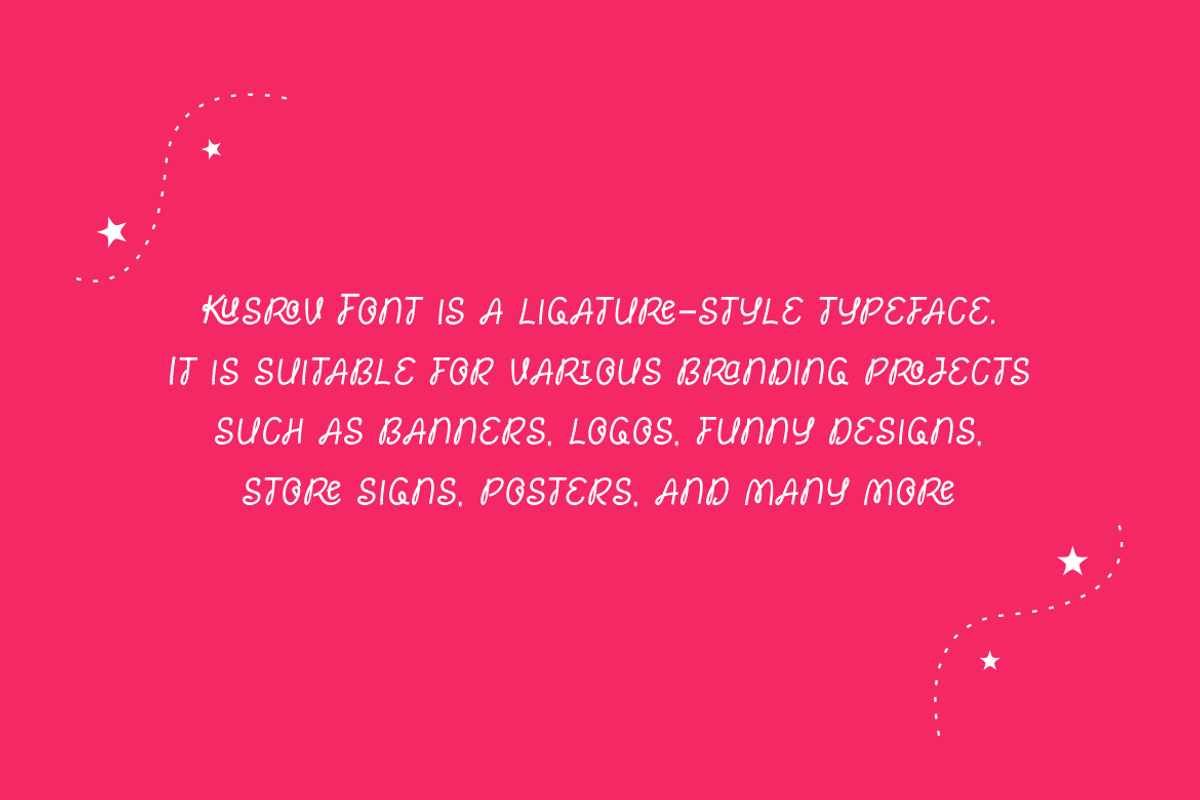 Kusrov - Playful Ligatures Font, a Handwritten Font by QR Design Studio (Photo 5 of 8)