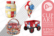 Patriotic Patchwork Sublimation, a Seasonal Illustration by Artnoy (Thumbnail 9 of 18)