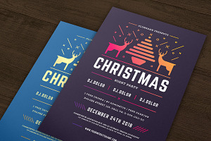 Christmas party invitation flyer, a Flyer Template by Vasya Kobelev