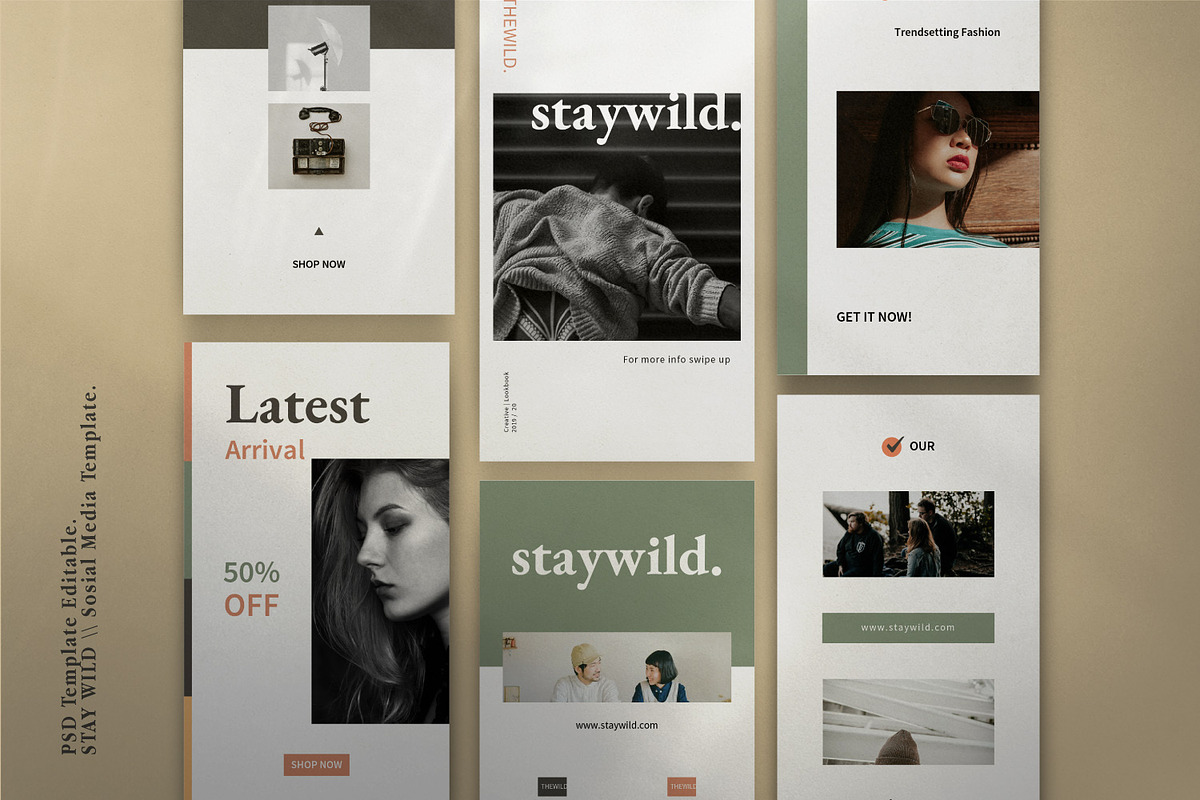 Staywild - Instagram Pack Bundle, a Social Media Template by Dirtytemp Studio (Photo 5 of 14)
