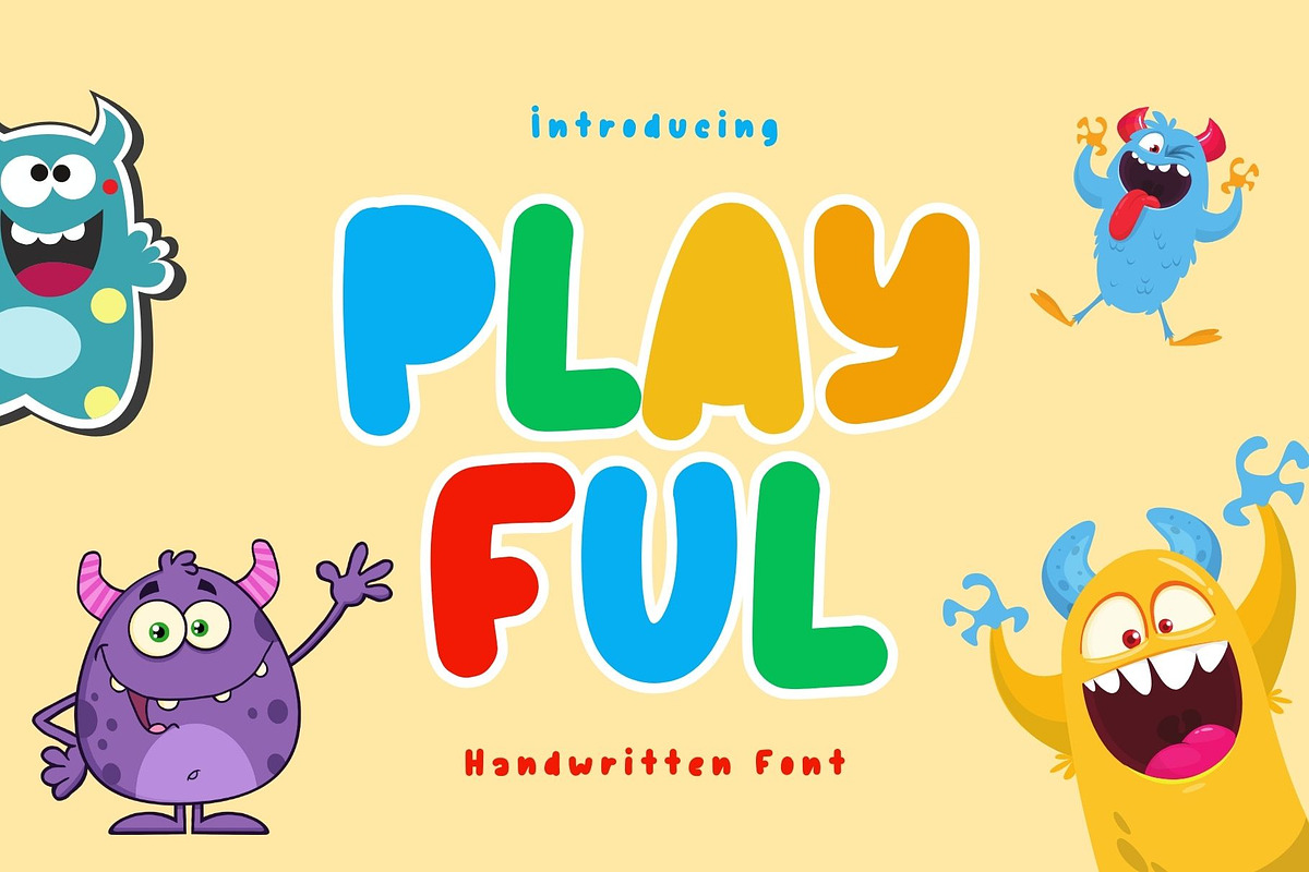 Playful is a cute handwritten font, a Handwritten Font by Brown Cupple (Photo 1 of 6)