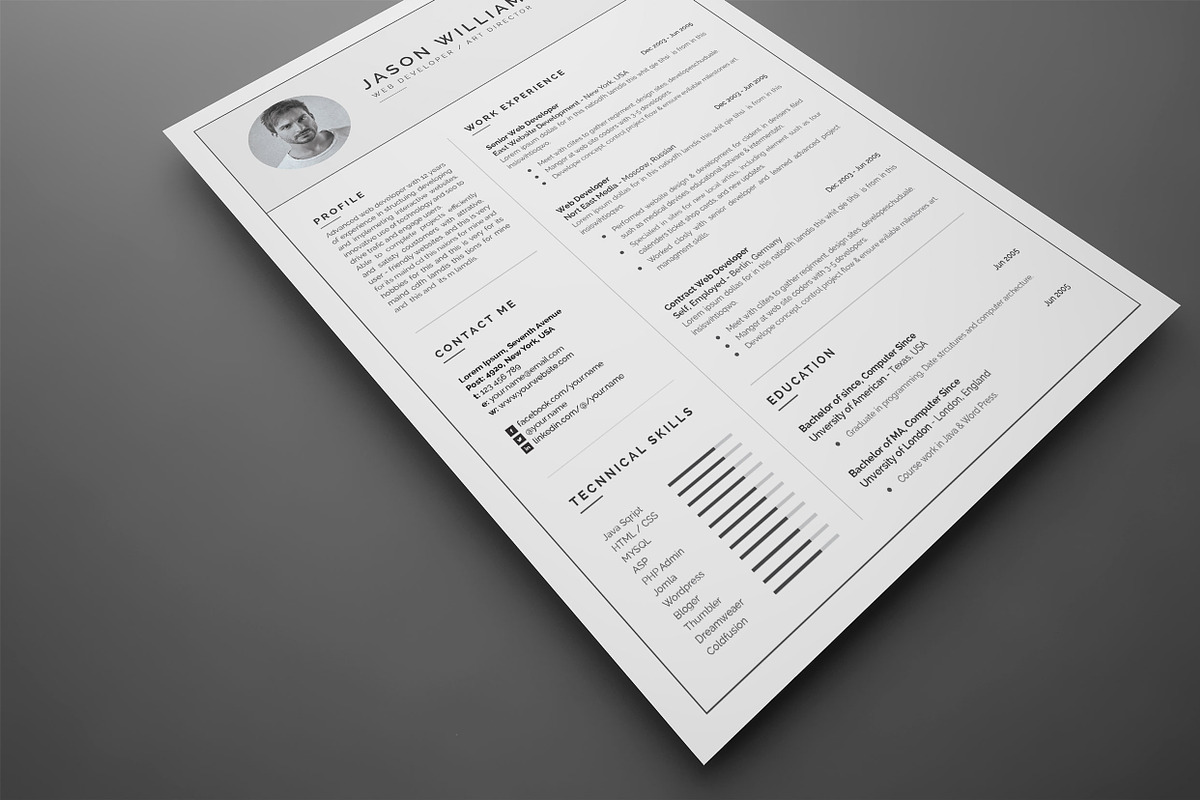 Resume/CV, a Resume Template by UX-group (Photo 3 of 7)