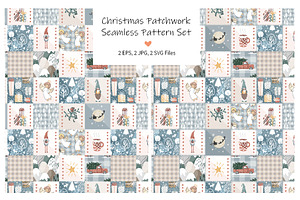 Christmas Patchwork Seamless Pattern