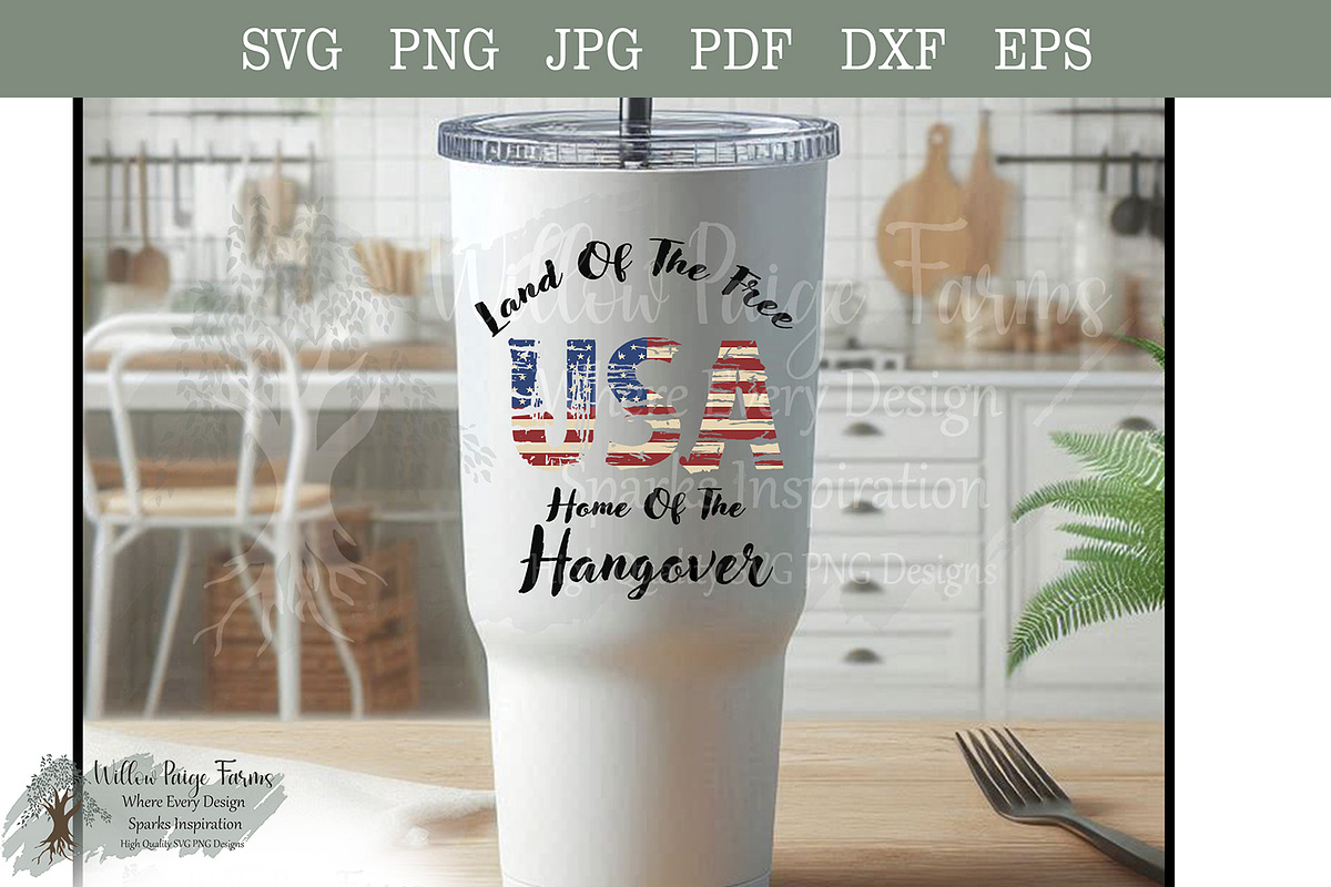Home of the Hangover Funny Patriotic, a Seasonal Illustration by Willow Paige Farms (Photo 5 of 8)