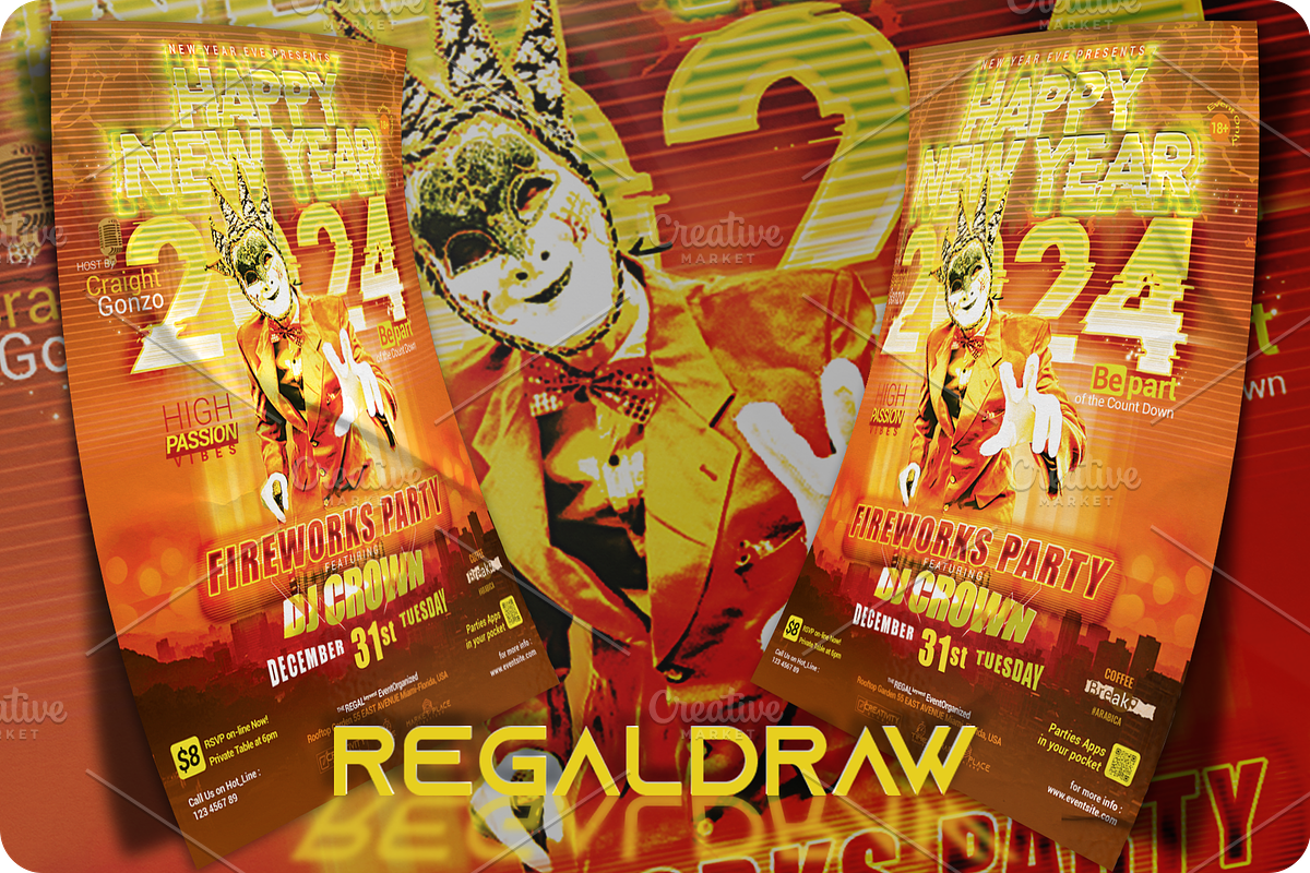 Fireworks Party Flyer, a Flyer Template by regalDRAW (Photo 2 of 6)