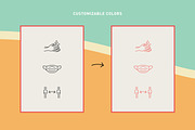 Monoline Covid-19 Prevention Icons, an Outline Icon by Space Between (Thumbnail 5 of 7)