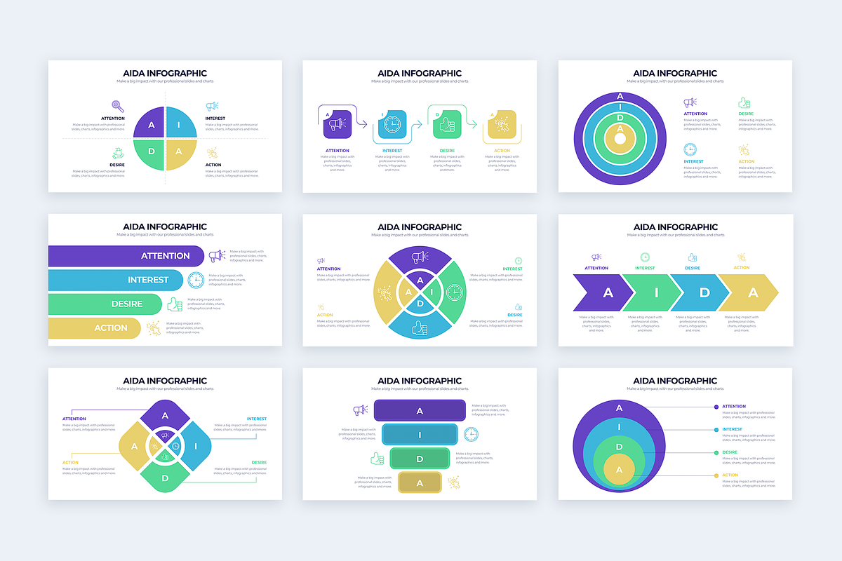 AIDA Model Keynote Templates, a Presentation Template by Slidesmash (Photo 2 of 4)