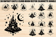Fantasy Castle Cloud Moon Bundle, an Object Illustration by Gaye Art (Thumbnail 1 of 30)