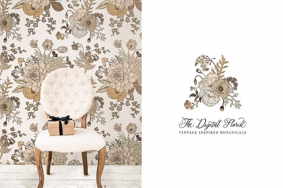 The Digital Florist Vintage Garden, an Illustration by Sophia J Caldwell (Photo 12 of 20)