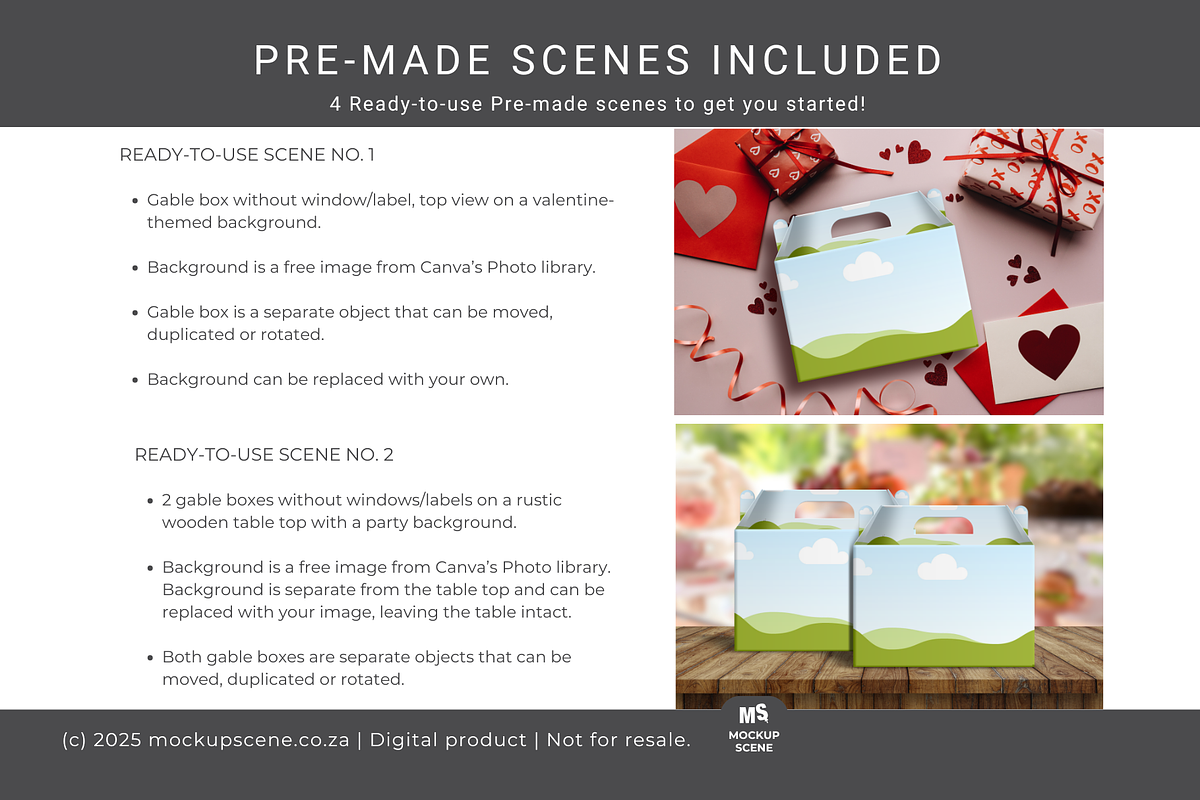 Canva Gable Mockup with Dieline, a Packaging Mockup by Mockup Scene (Photo 4 of 13)
