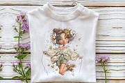 Whimsical Spring Girl Clipart, an Illustration by OK Design (Thumbnail 6 of 6)