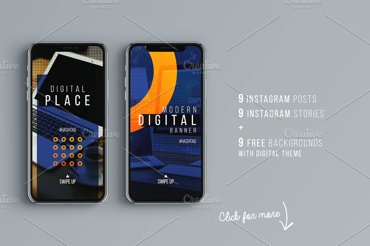 Digital Style Instagram Bundle, a Social Media Template by CONECT Market (Photo 3 of 4)