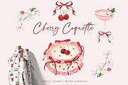 Cherry Coquette Watercolor Clipart, a Food Illustration by Catch the Dream Art (Thumbnail 1 of 18)