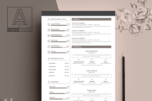 Modern Resume Template Julianna