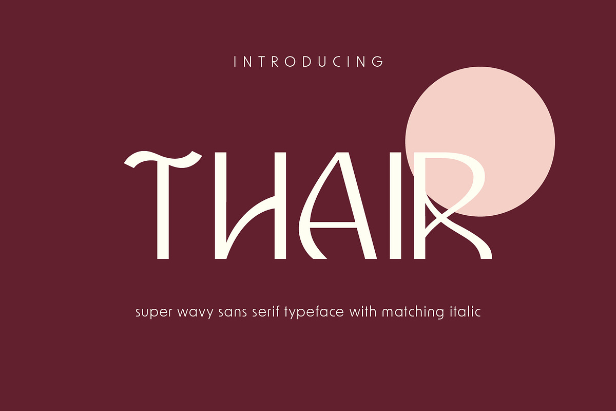 Thair - Sans Serif Font, a Sans Serif Font by Pikgura (Photo 1 of 6)