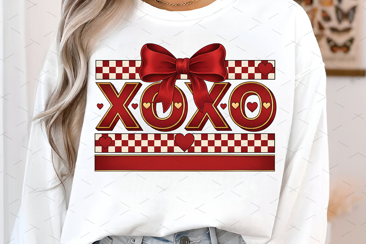 Retro XOXO Coquette Valentines PNG, an Illustration by Libby Wishes (Photo 4 of 5)