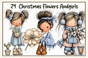 Christmas flowers-and-girls, an Illustration by cherrydesign (Thumbnail 3 of 3)
