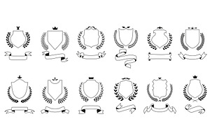 Heraldic laurel wreath. Olive, an Illustration by Valerie Bodnar