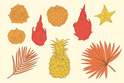 Vector tropical patterns set., a Pattern Graphic by Little A (Aigul) (Thumbnail 4 of 5)
