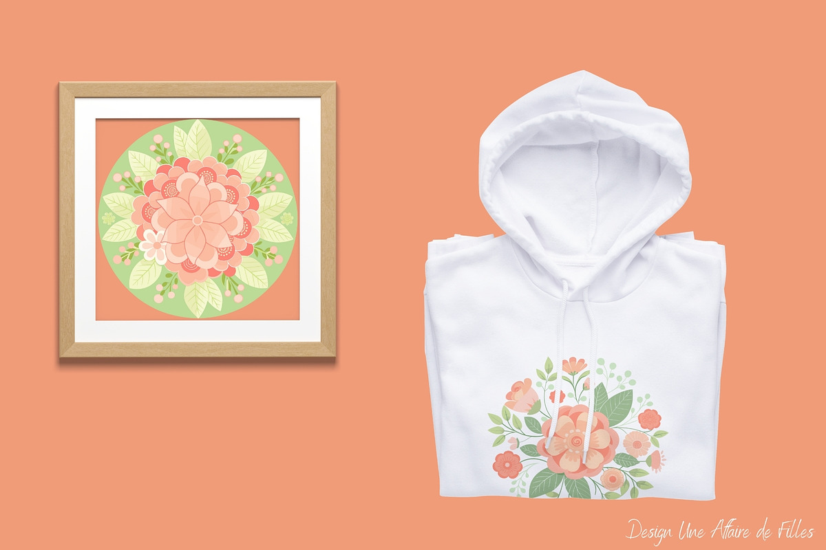 36 FLORAL PEACH FUZZ CLIPART, a Decorative Illustration by Une Affaire de Filles (Photo 3 of 4)