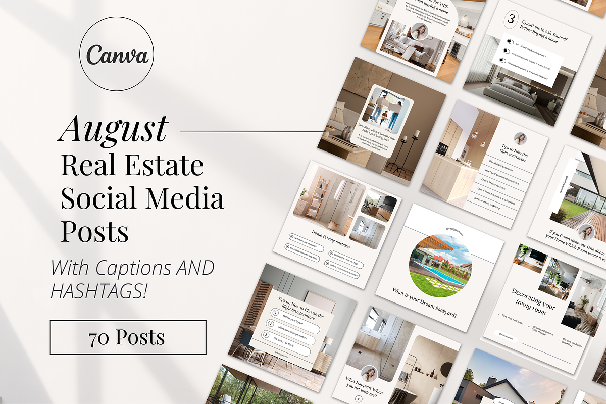 August Real Estate Social Media Post, a Social Media Template by Marketing Templates Co. (Photo 1 of 10)