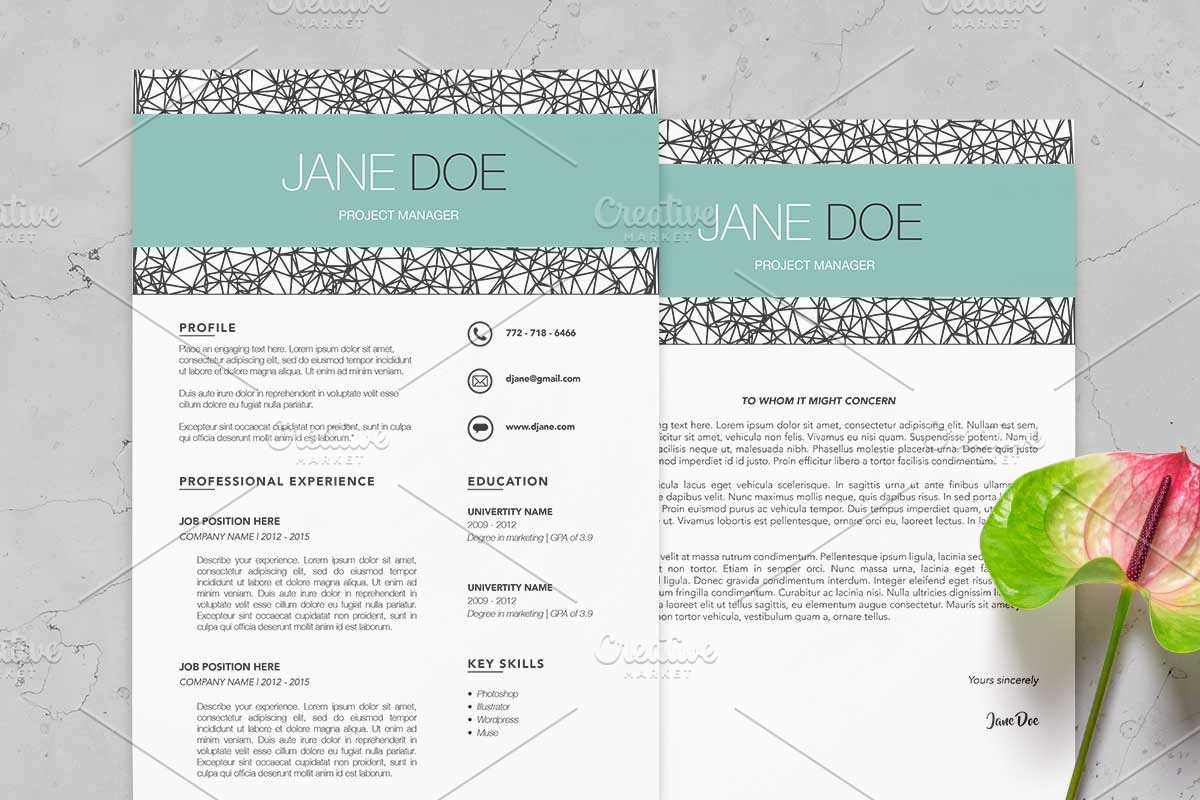 Modena | Resume & Cover Letter, a Resume Template by Gabellare (Photo 1 of 4)