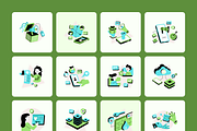 Business Ecosystem Flat Icons Bundle, a Duotone Icon by Vectors Market (Thumbnail 8 of 12)