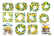 Watercolour lemon bundle, a Food Illustration by AkvarelRiver (Thumbnail 6 of 10)