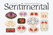 SENTIMENTAL Hand Drawn Whimsy Floral, an Object Graphic by Artflorara (Thumbnail 1 of 12)