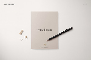 Folded Card Mockup Set