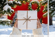 Christmas Gift Mockup Gold Ribbon, a Product Mockup by TatiMockup (Thumbnail 2 of 4)