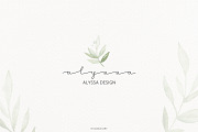 Premade Logos watercolor greenery, a Branding & Logo Template by Angele Kamp (Thumbnail 5 of 10)