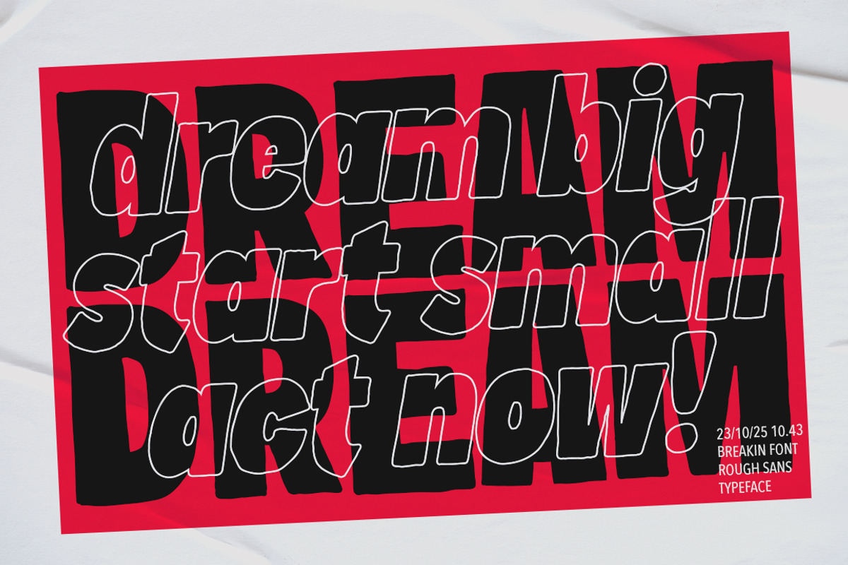 Breakin - Retro Sans Serif Typeface, a Sans Serif Font by Fargun Studio (Photo 4 of 10)