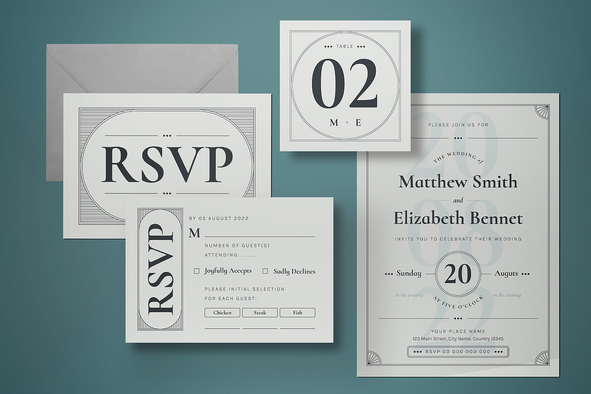 Wedding Invitation, an Invitation Template by graphicook (Photo 3 of 3)