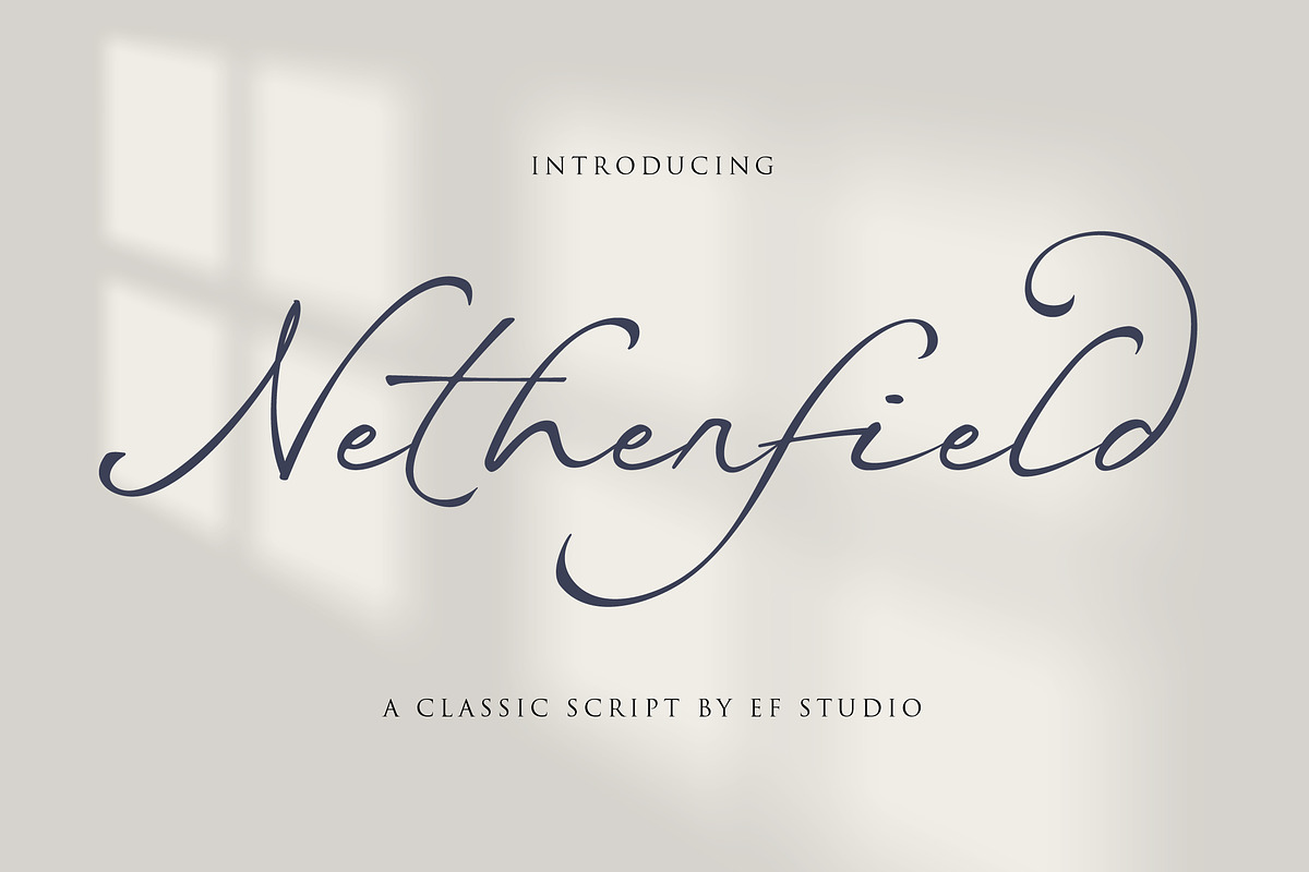 Netherfield | A Classic Script, a Handwritten Font by Ef Studio (Photo 1 of 10)