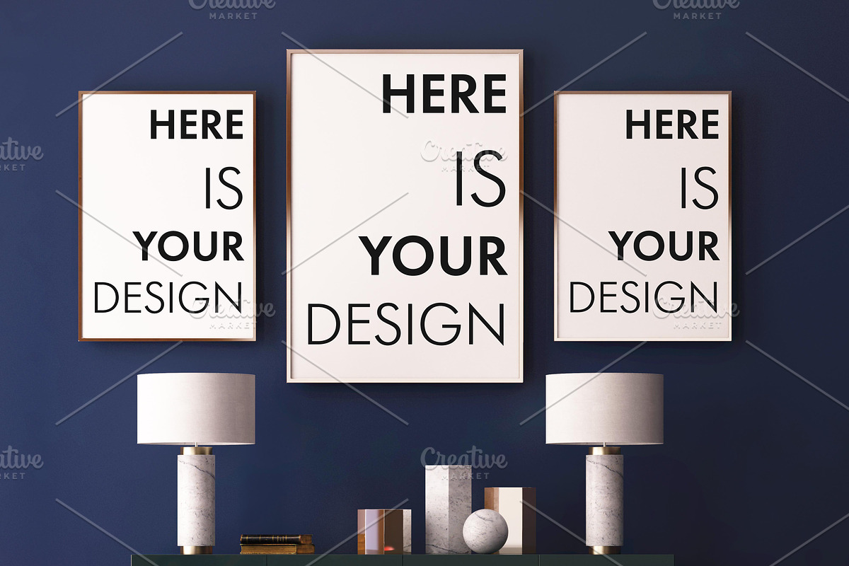 Mockup poster with a dining table, a Print Template by FilL239 (Photo 3 of 18)