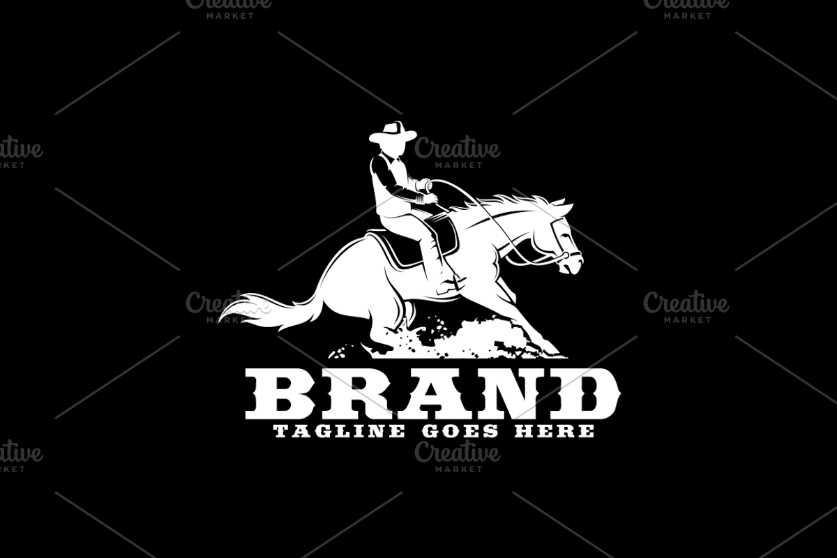 Reining Horse Logo, a Branding & Logo Template by herulogo