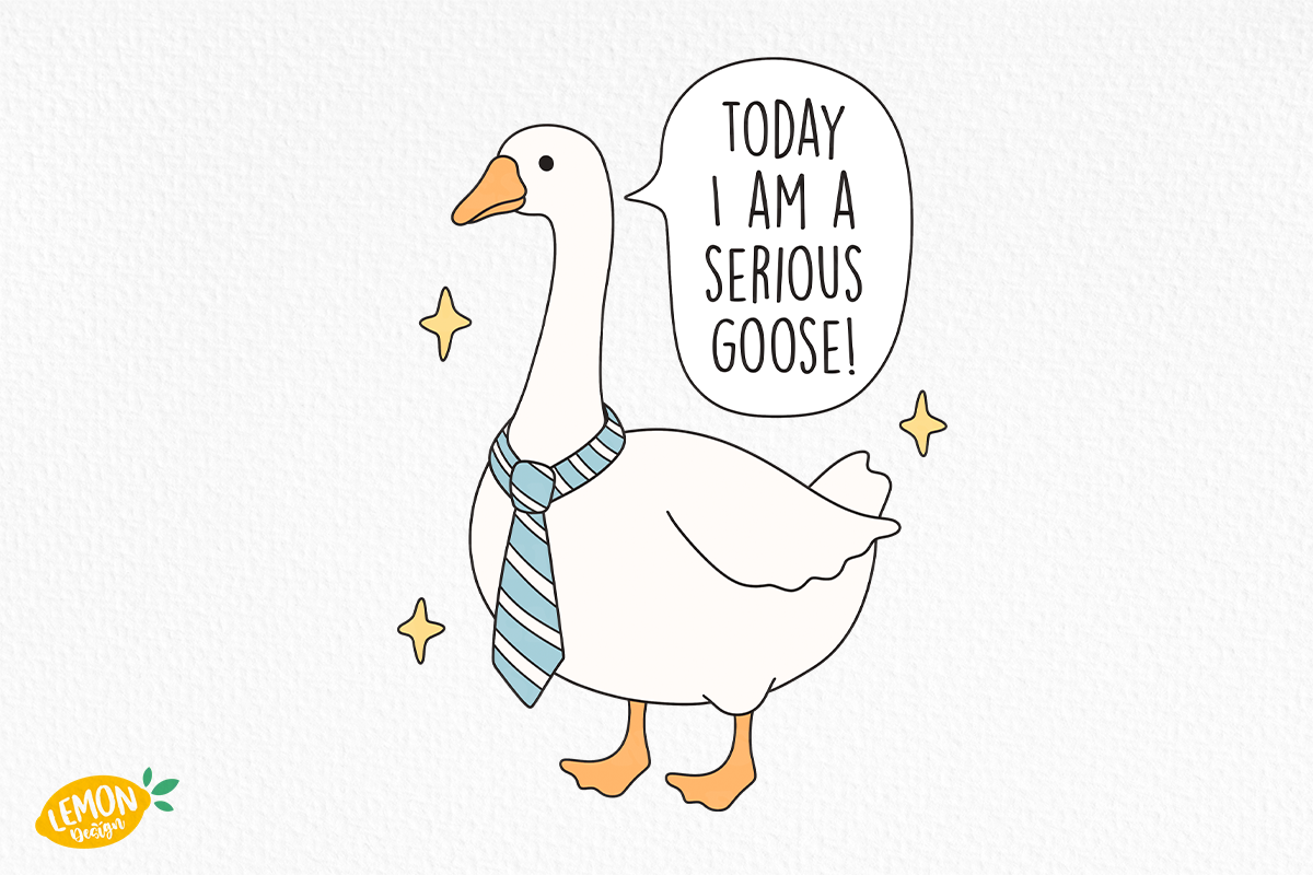 Retro Silly Goose PNG, an Animal Illustration by LemonDesign (Photo 2 of 13)