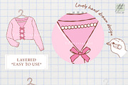 Coquette Valentine Clipart Bundle, a Seasonal Illustration by TitaLivingArt (Thumbnail 5 of 9)