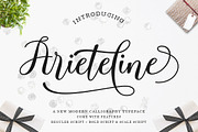 Arieteline Script, a Script Font by Zane Studio