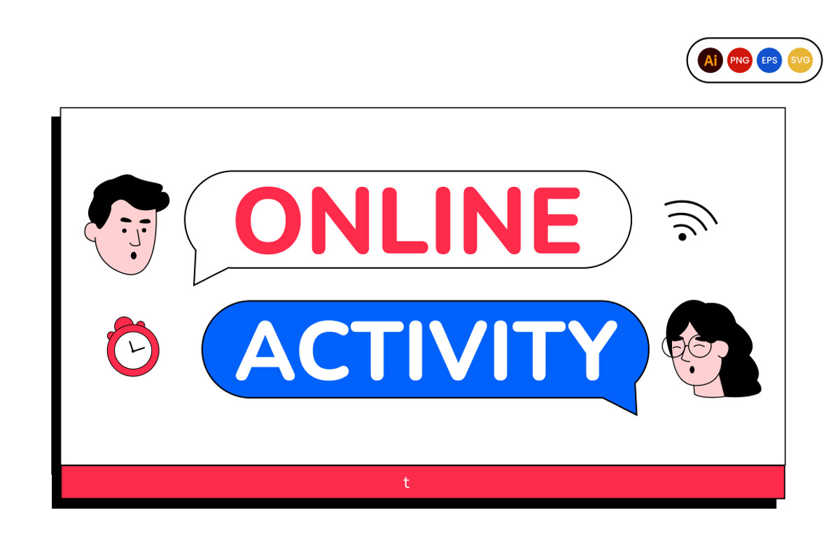 Online Activity Illustration, an Object Illustration by Loin Studio (Photo 1 of 3)