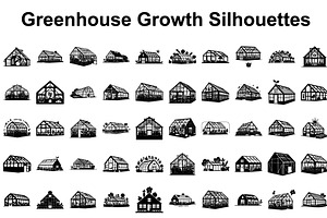 Greenhouse Growth Silhouettes, an Illustration by hafijul