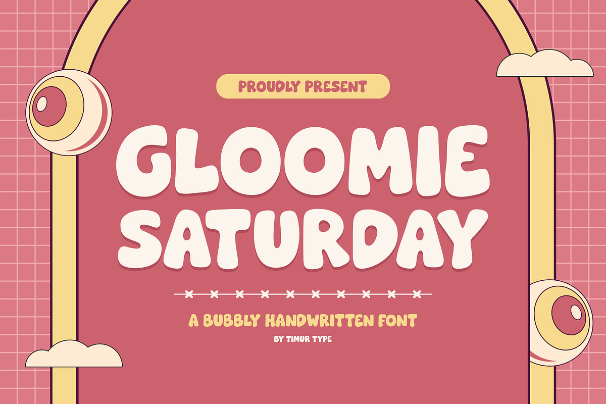 Gloomie Saturday - Bubbly Font, a Handwritten Font by Timurtype (Photo 1 of 7)