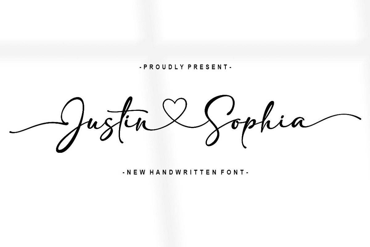 Justin Sophia – Wedding Signature Sc, a Script Font by MjStudio31 (Photo 1 of 8)