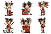 Whimsical Valentine Fairy Clipart, an Illustration by Dream Creation (Thumbnail 5 of 6)