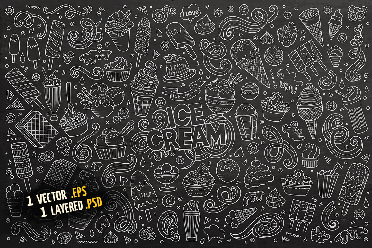 Ice Cream Objects & Elements Set, an Object Graphic by BALABOLKA (Photo 4 of 4)