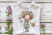 Whimsical Sunflower Fairy Clipart, an Illustration by OK Design (Thumbnail 6 of 6)