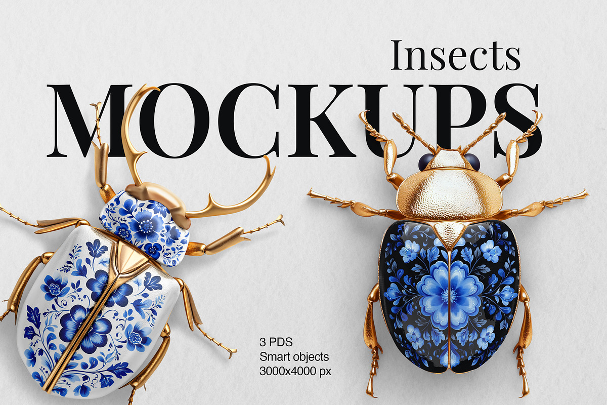 Insects Mockup set, a Product Mockup by Concept_Space (Photo 1 of 7)